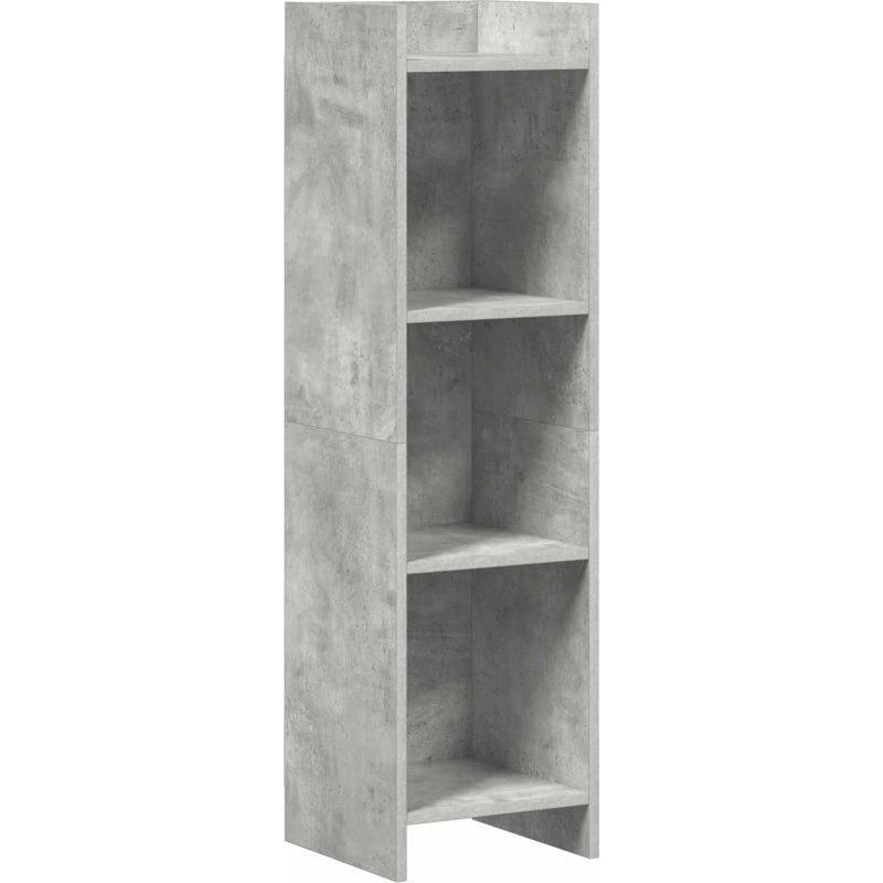 vidaXL Bogreol Beton Grå 30x30x111 cm Konstrueret Træ