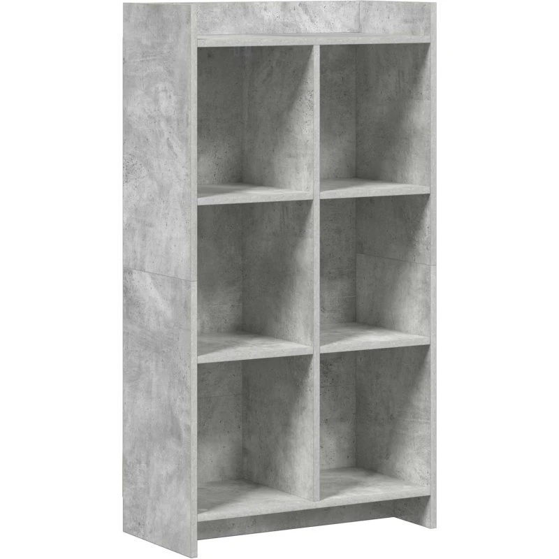 vidaXL Bogreol Beton Grå 59 x 30 x 111 cm Konstrueret Træ