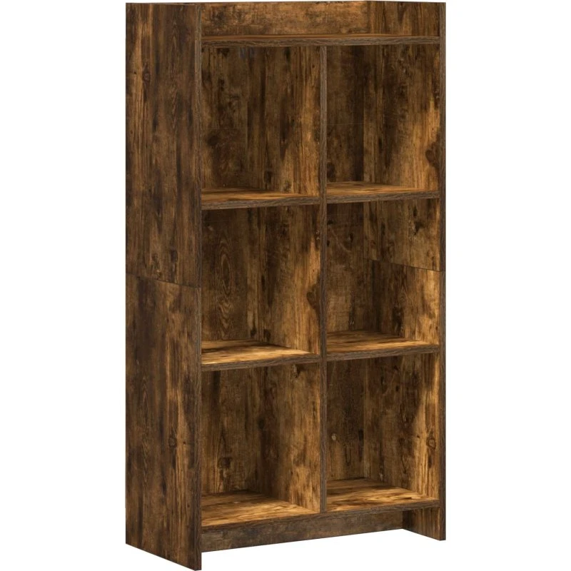 vidaXL Bogreol Røget Eg 59x30x111 cm Konstrueret Træ
