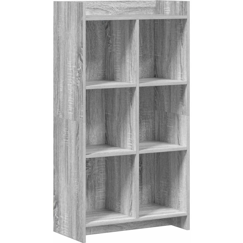 vidaXL Bogreol Grå Sonoma 59 x 30 x 111 cm Konstrueret Træ