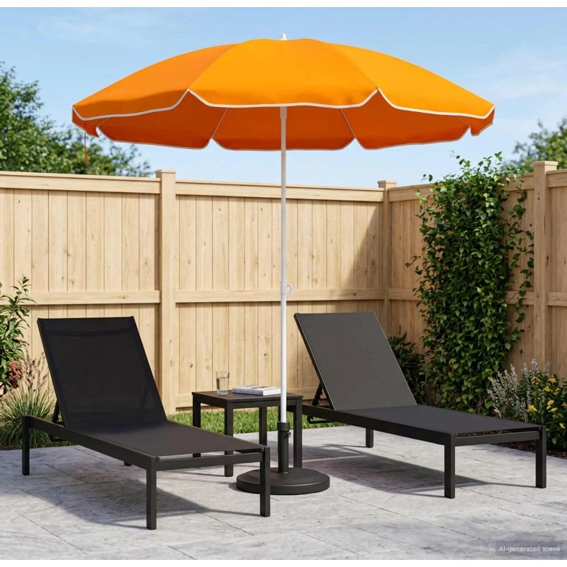 vidaXL Havesol 240 cm 170T Polyester Orange