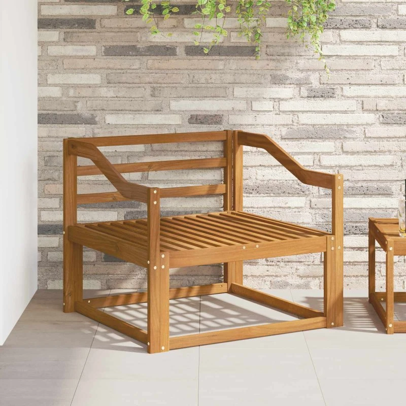 vidaXL Udendørs Mellem Sofa i Massivt Akacietræ, Naturfarvet