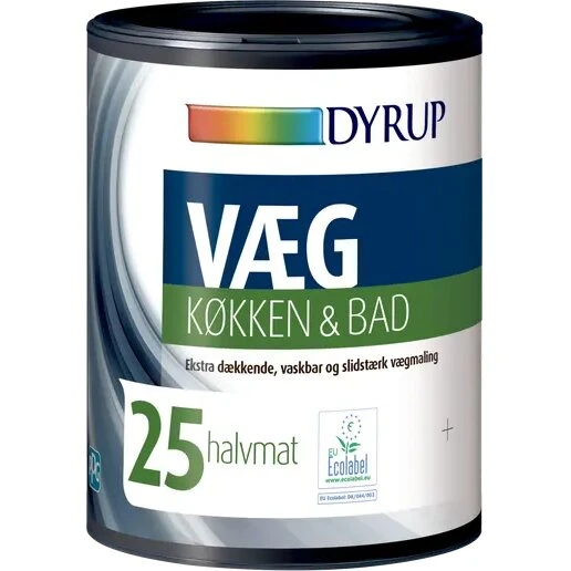 Dyrup Væg Køkken & Bad 25, hvid, 4,5 L