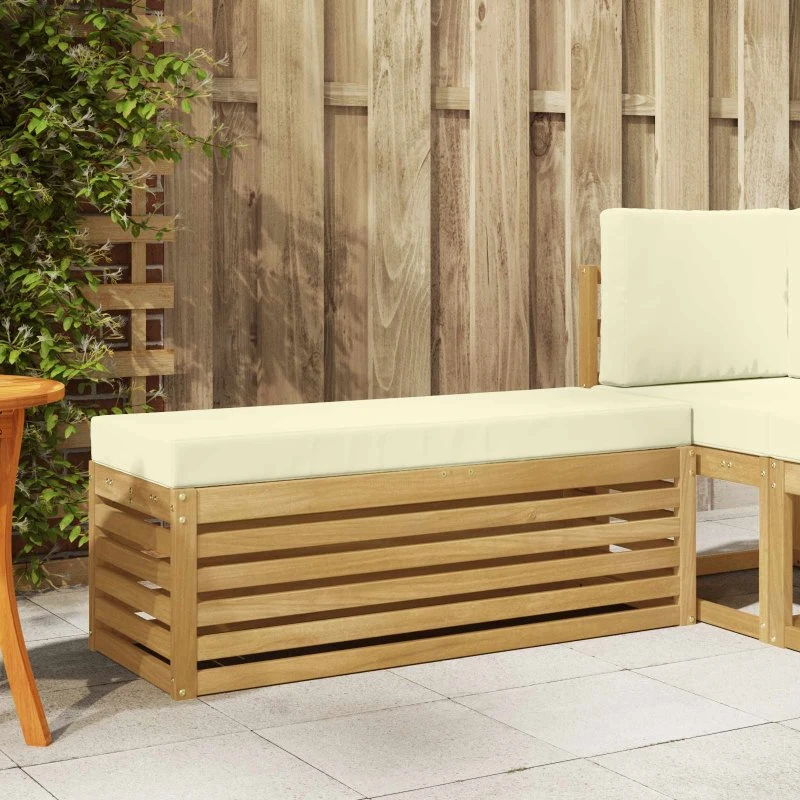 vidaXL Udendørs Sofagruppe Hvid/Creme 115 x 43 x 45 cm
