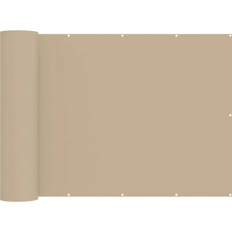 vidaXL Balkon Afskærmning 180 x 400 cm Beige med PU-belægning