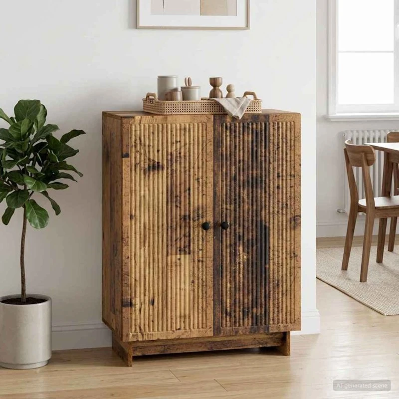 vidaXL Sideboard Gammelt Træ 66 x 34,5 x 90 cm Konstrueret Træ
