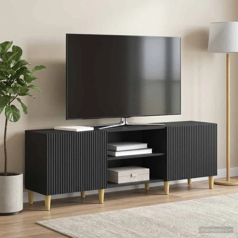 vidaXL TV-skab Sort 150 x 31 x 50 cm Konstrueret Træ