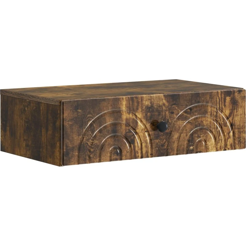 vidaXL Væghængt Sideskab Røget Eg 59x34,5x17 cm Konstrueret Træ