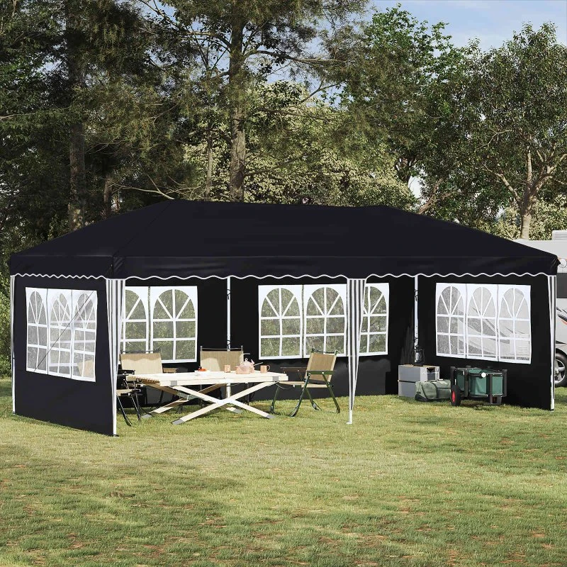 vidaXL Pop-up Festtelt 575x289x245 cm Antracit