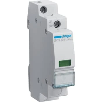 Hager Signallampe 230V LED Grøn, 1 modul