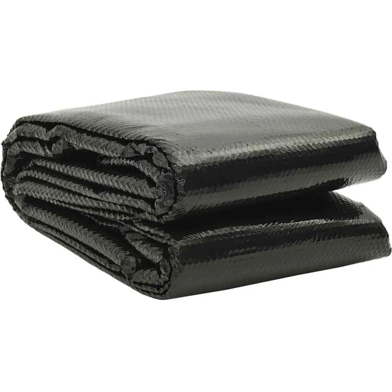 vidaXL Poolovertræk 975 x 488 cm PE sort