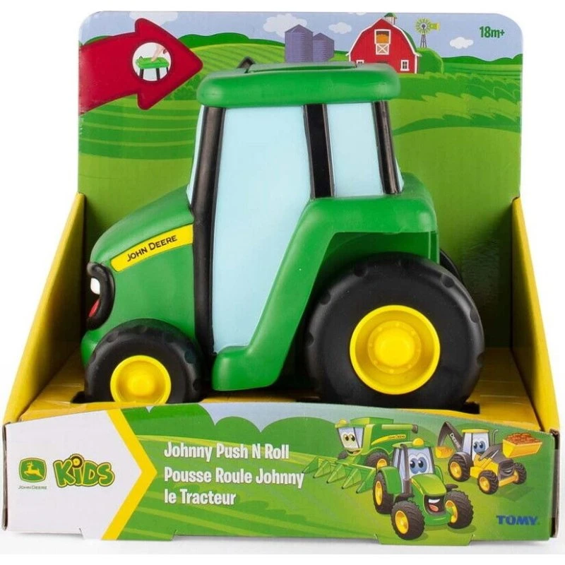 Tomy John Deere Johnny Push N Roll Grøn Legetøjs Traktor