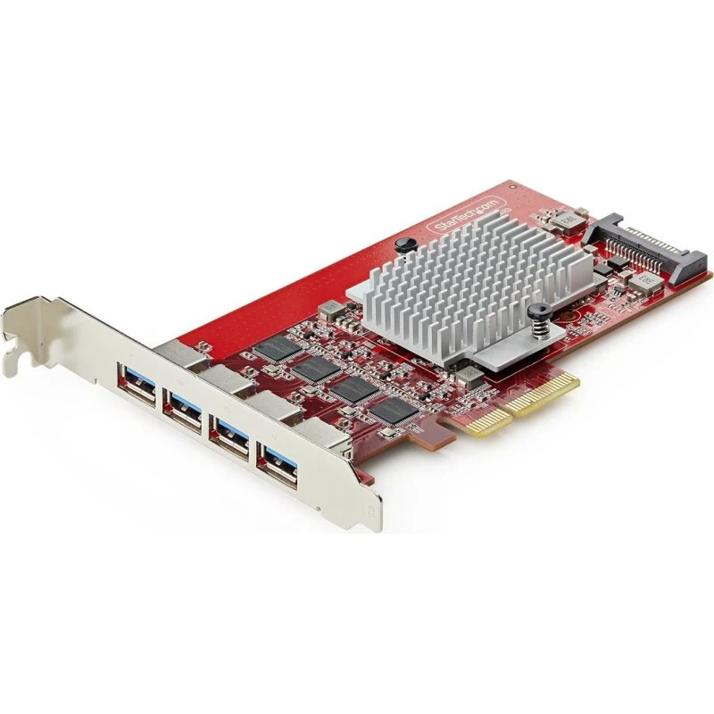 StarTech.com USB 3.2 Gen 2 x4 PCIe 3.0 x4 Adapter, rød, TAA-kompatibel