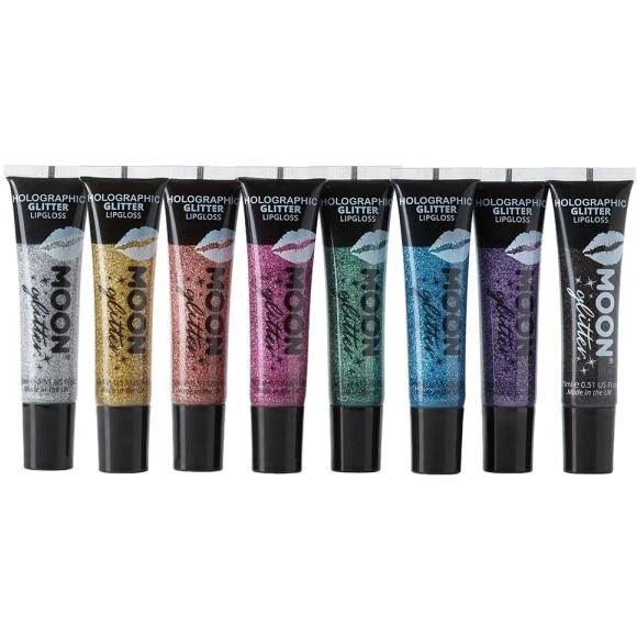 Moon Glitter Holografisk Lipgloss - Sølv