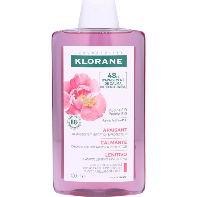 Klorane Soothing Shampoo 400 ml med Pæon-ekstrakt
