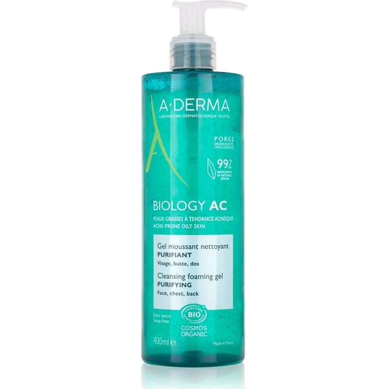 A-derma Biologi AC Økologisk Skummende Rensegel 400 ml