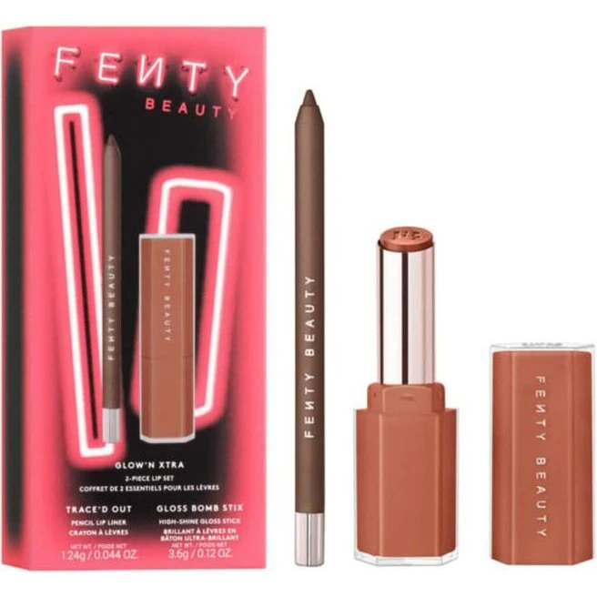 Fenty Beauty Glow'N Xtra læbeduo – Trace'd Out Extra Thigh + Gloss