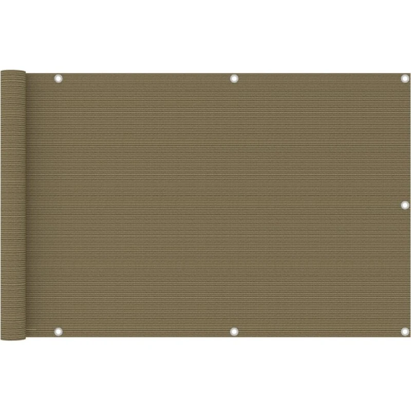 vidaXL altanafskærmning 90x500 cm HDPE gråbrun