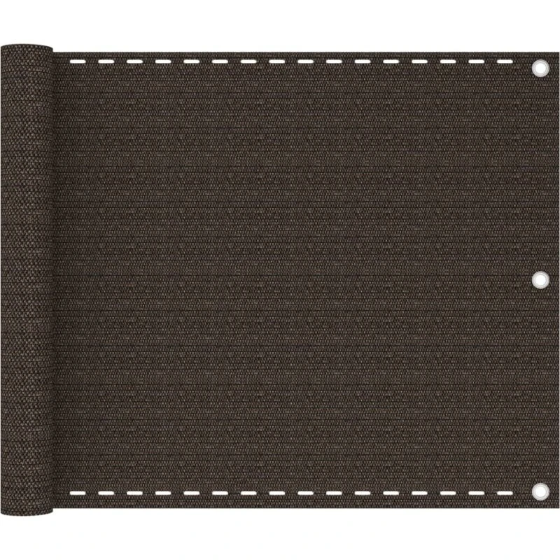 vidaXL altanafskærmning 75x500 cm HDPE brun