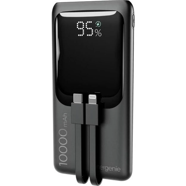 Gembird PB10-PD20-LCD-01 10000 mAh powerbank med 20 W hurtig opladning, sort