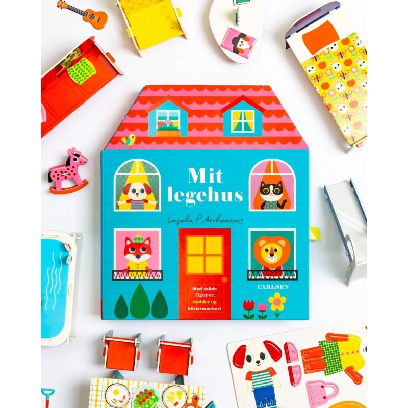Mit Legehus - Børnebog med foldbar design