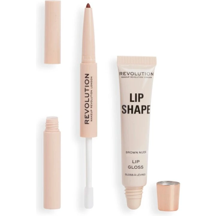 Makeup Revolution Lip Shape Kit Brown Nude 11 ml
