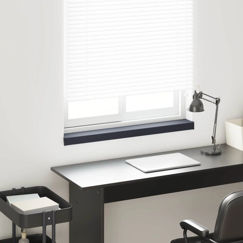 vidaXL Vindueskarm Anthracit 60 x 15 x 4,5 cm PVC med træstruktur