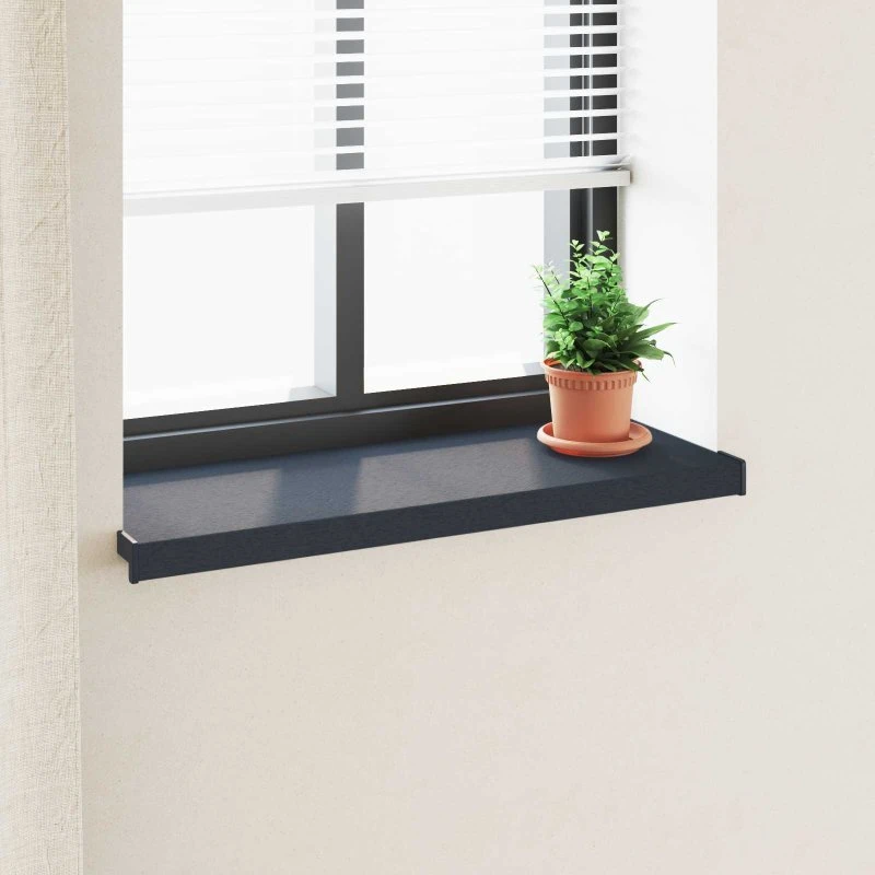 vidaXL Vindueskarm Anthracit 80x30x4,5 cm med Træstruktur