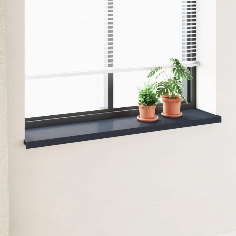 vidaXL Vindueskarm Anthracit 160 x 35 x 4,5 cm med træstruktur