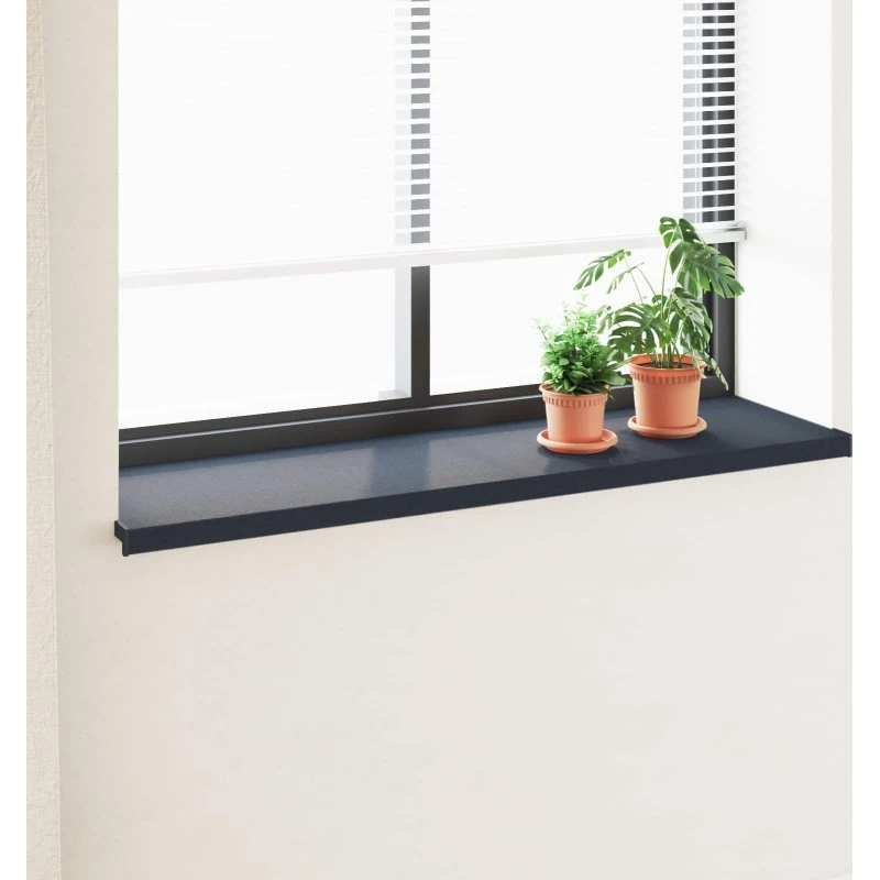 vidaXL Vindueskarm Anthracit 160 x 40 x 4,5 cm med Træstruktur