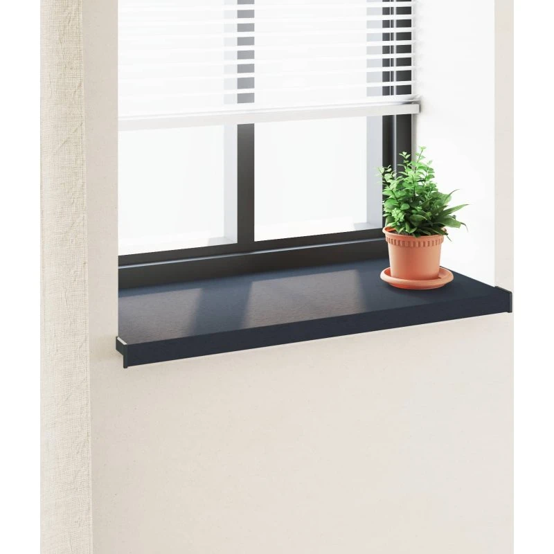 vidaXL Vindueskarm Anthracit 80 x 45 x 4,5 cm PVC med træstruktur