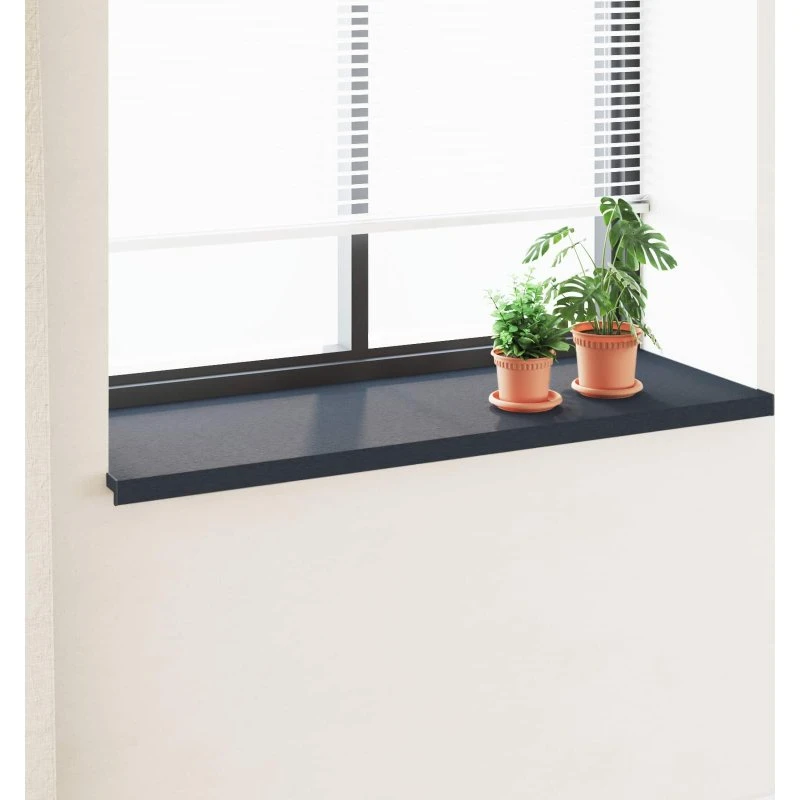vidaXL Vindueskarm Anthracit 160 x 50 x 4,5 cm med træstruktur
