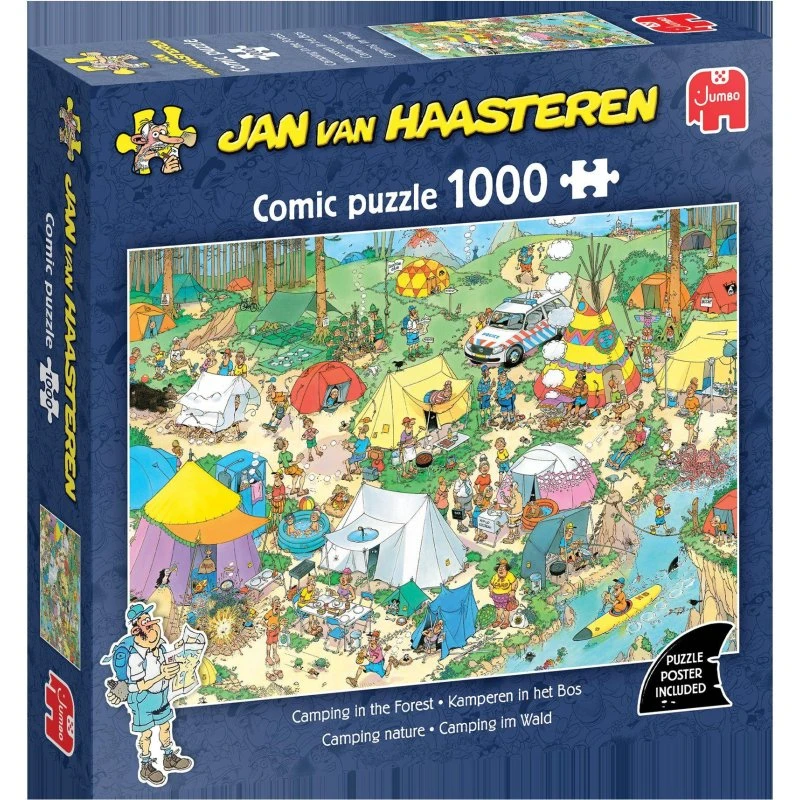 Jan van Haasteren Camping in the Forest – 1000 brikker
