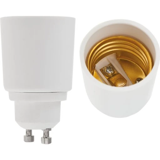 Ultralux Sokkeladapter GU10 til E27, hvid