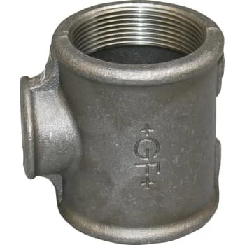 3/4" x 1/2" x 3/4" Sort tee – Blødstøbt, varmgalvaniseret