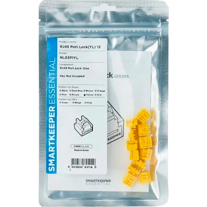 Smartkeeper NL03P1YL Gul RJ-45 Portblokering 12 stk