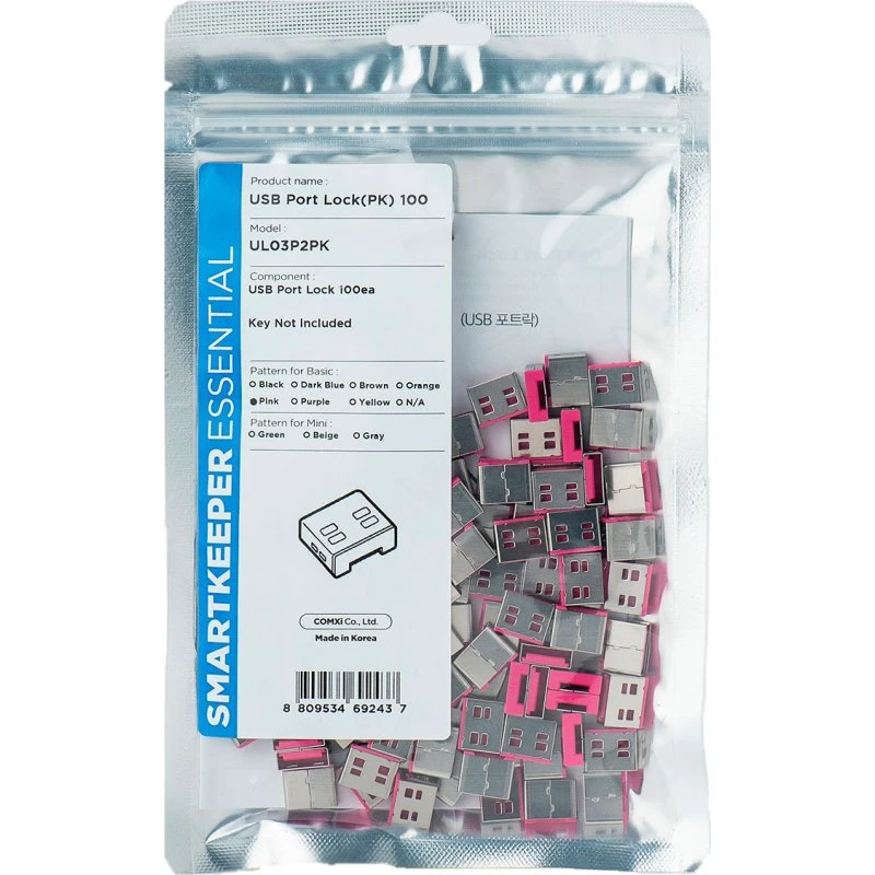 Smartkeeper UL03P2PK Pink USB-A Portblokering (100 stk)