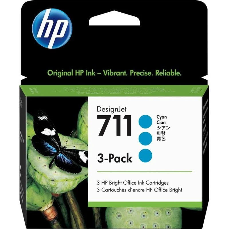 HP 711 Cyan Blækpatron 3x29 ml