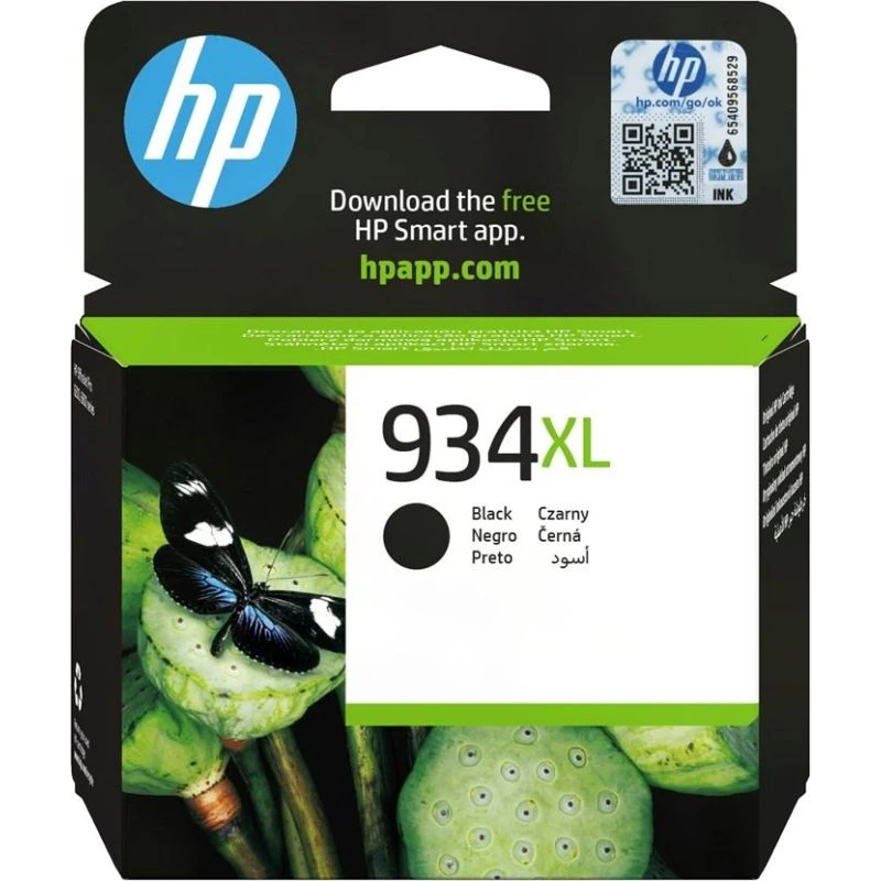HP 934XL Sort Blækpatron – Høj Kapacitet (Original)