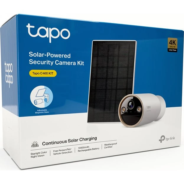 TP-Link Tapo C460 KIT 4K Solar-Powered Udenfor Overvågning med Batteri