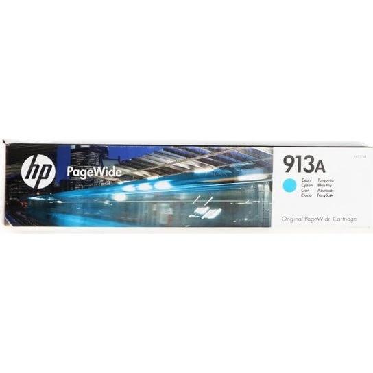 HP 913A Cyan Blækpatron, 3000 Sider, Original PageWide
