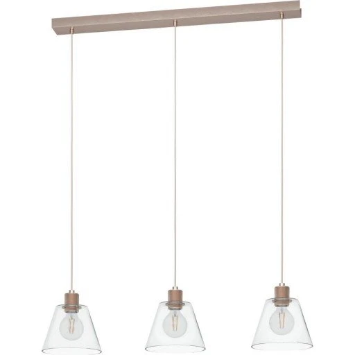 Eglo Copley langbordspendel, roseguld/klar, 3L