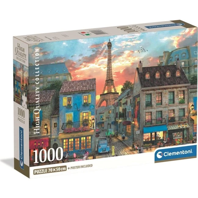 Clementoni Puslespil 1000 Pcs Streets of Paris