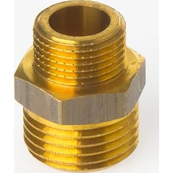 BRYSTNIPPEL MS 1/2" x 3/8" - Messing, forkromet