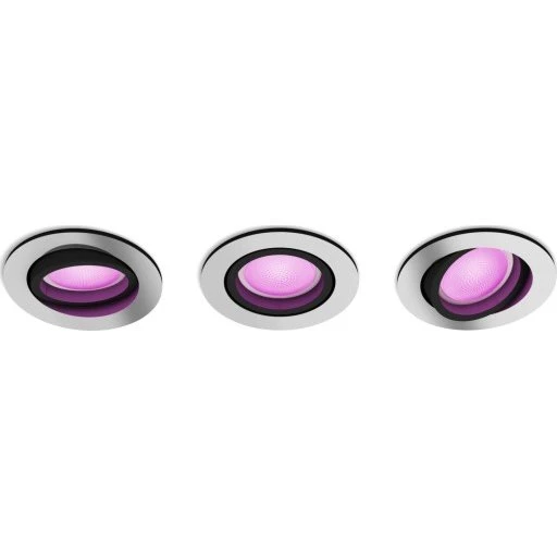 Philips Hue Centura indbygningsspot, aluminium, 3-pak