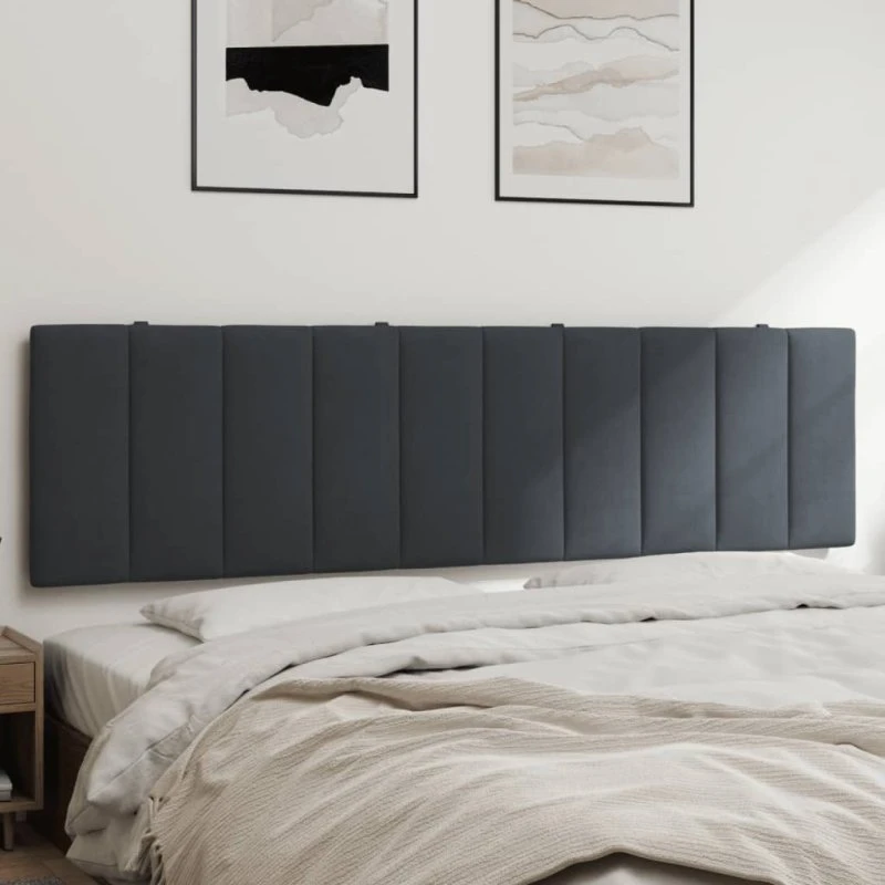 vidaXL Hanko 183 cm gavlpude mørkegrå velour