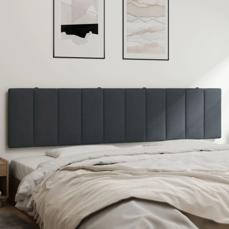 vidaXL Hanko 193 cm gavlpude mørkegrå velour