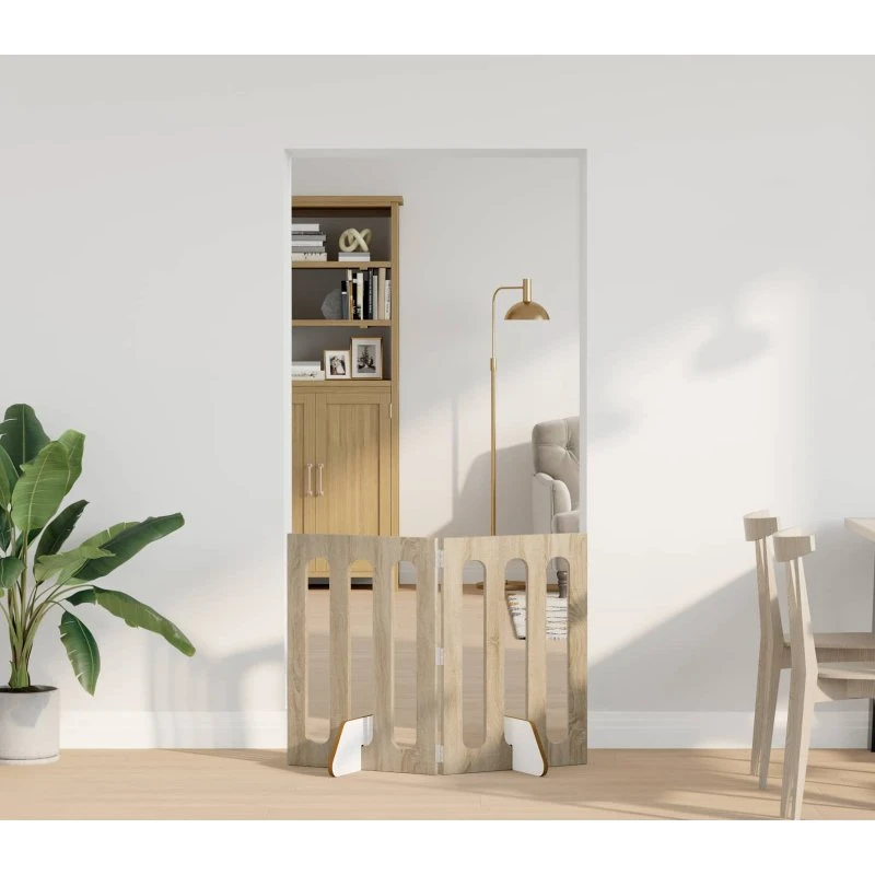 vidaXL Foldbar Hundegård 2 pcs Sonoma Eg 100,5 x 38 x 70 cm