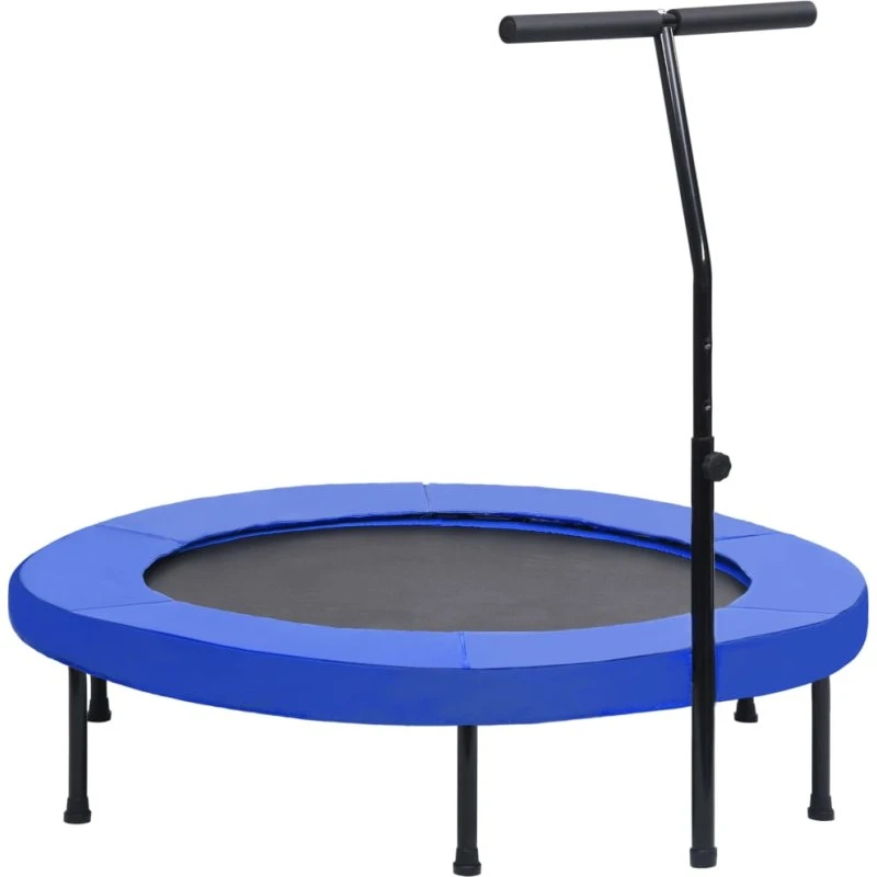 vidaXL 122 cm fitnesstrampolin med T-håndtag og sikkerhedspude
