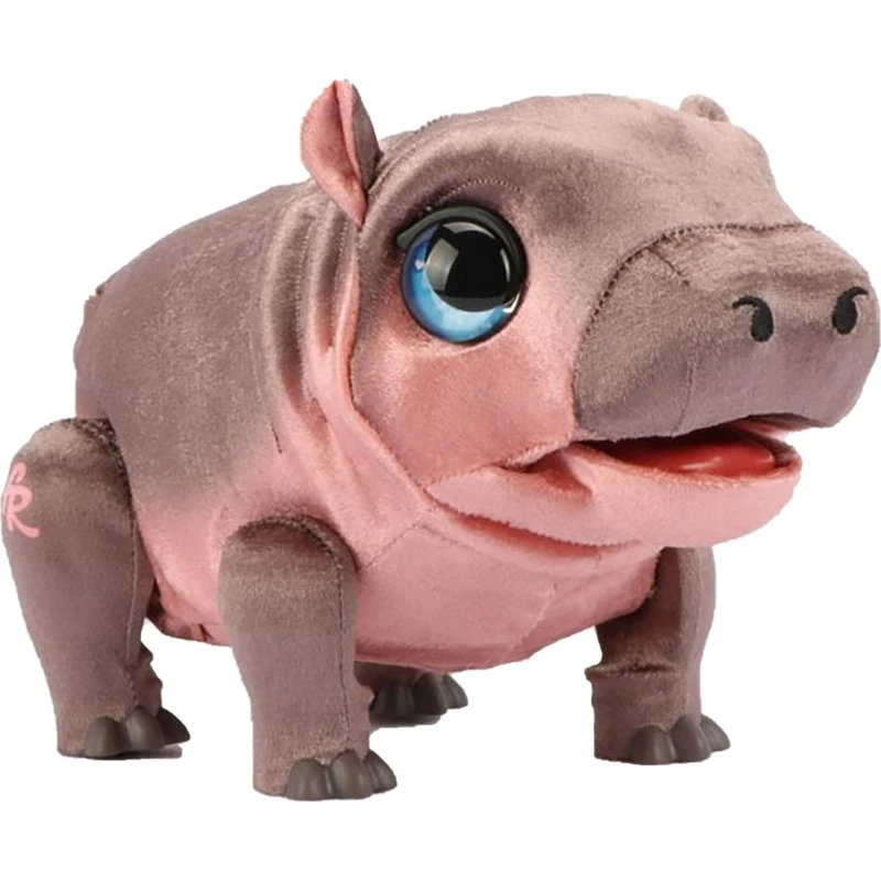 FurReal Sally The Silly Hippo, 23 cm, interaktiv flodhest med lyd og bevægelse